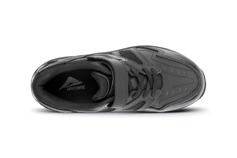 Ascent - Sustain Jr - Lim's School Shoes -Boys and girls school shoes .Available in black and white. Leather and sport