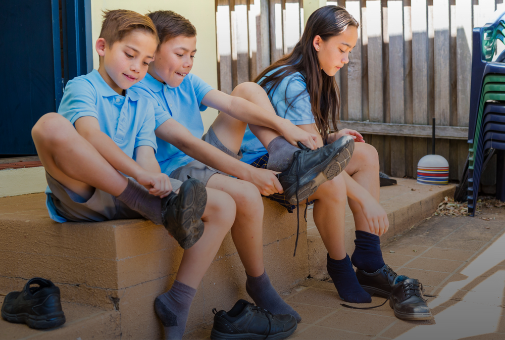 Girls black 2025 school boots