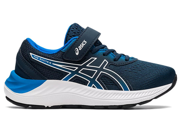 ASICS PRE EXCITE 8 PS - PRESCHOOL [ FRENCH BLUE / WHITE ]