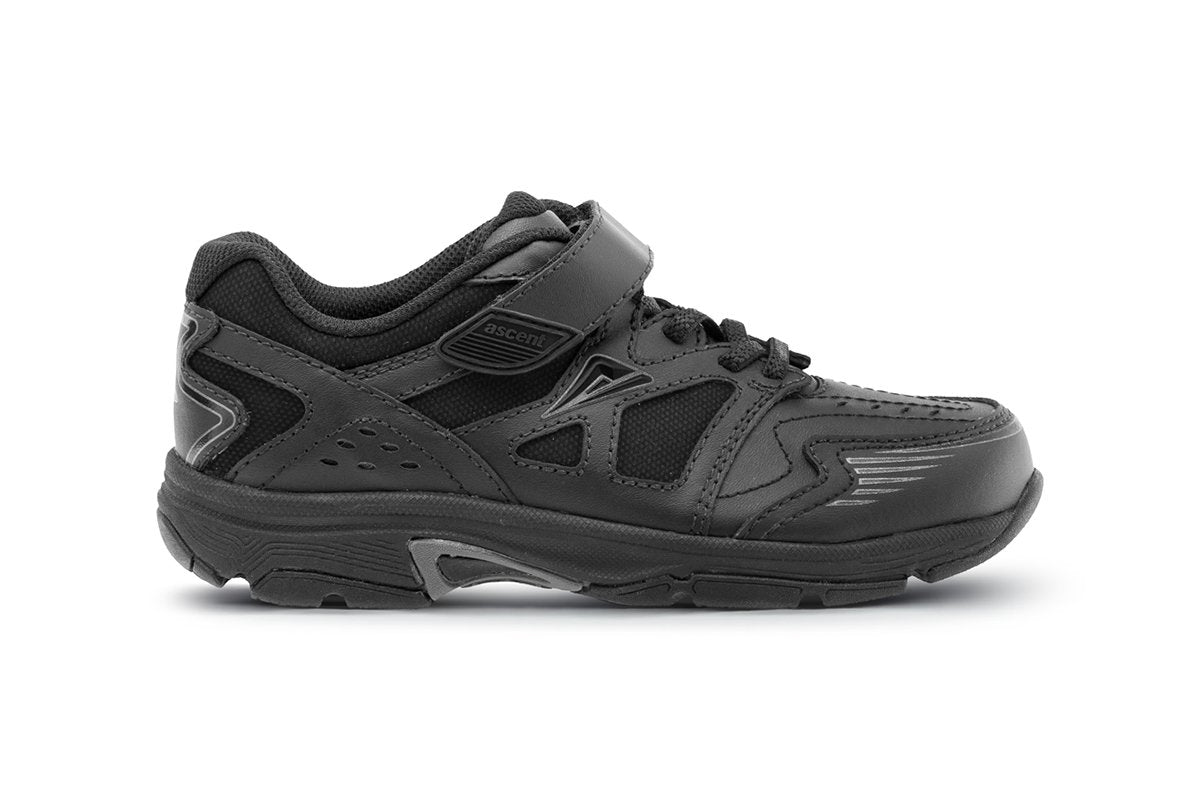 Ascent - Sustain Jr - Lim's School Shoes -Boys and girls school shoes .Available in black and white. Leather and sport